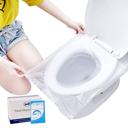 50PCS Travel Disposable Toilet Seat Covers – Waterproof & Individually Wrapped