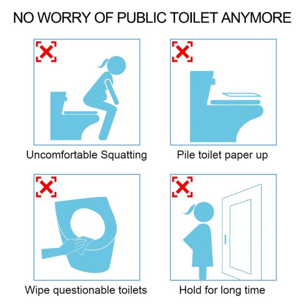 50PCS Travel Disposable Toilet Seat Covers – Waterproof & Individually Wrapped